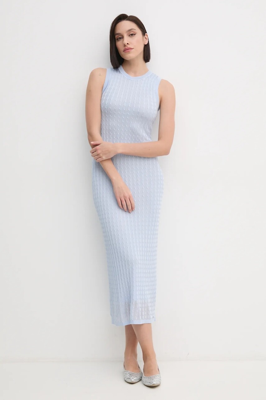 Šaty Tommy Hilfiger maxi, priliehavé, WW0WW43999