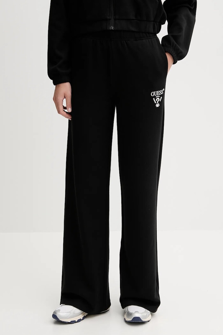 Tepláky Guess ROBERTA béžová farba, s nášivkou, V5RB12 KC3D2