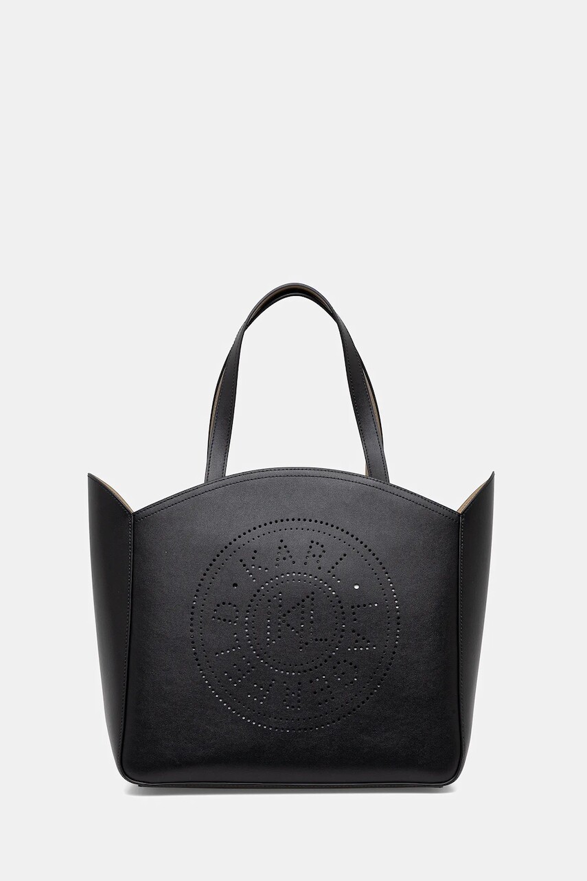 Kožená kabelka Karl Lagerfeld čierna farba, A1W30060