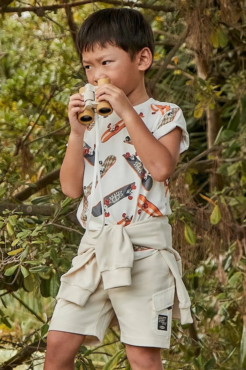 Detské krátke nohavice Mayoral cargo béžová farba, nastaviteľný pás 3225