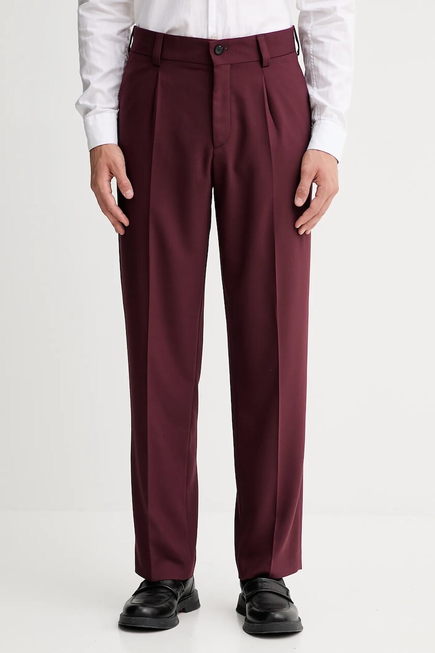 Nohavice HUGO šedá farba, rovný strih, 50538671