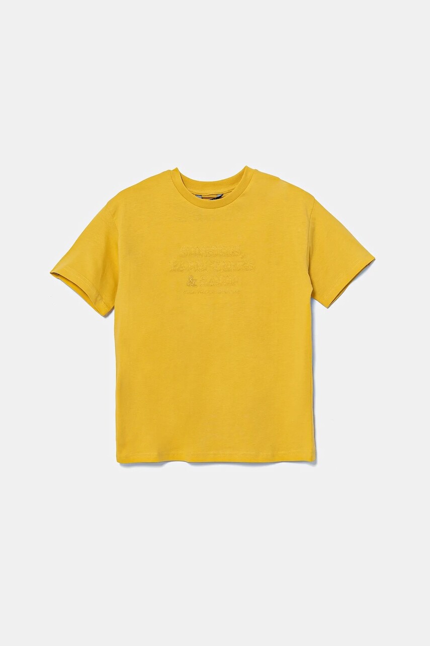 Detské tričko Mayoral žltá farba, s potlačou, 6010