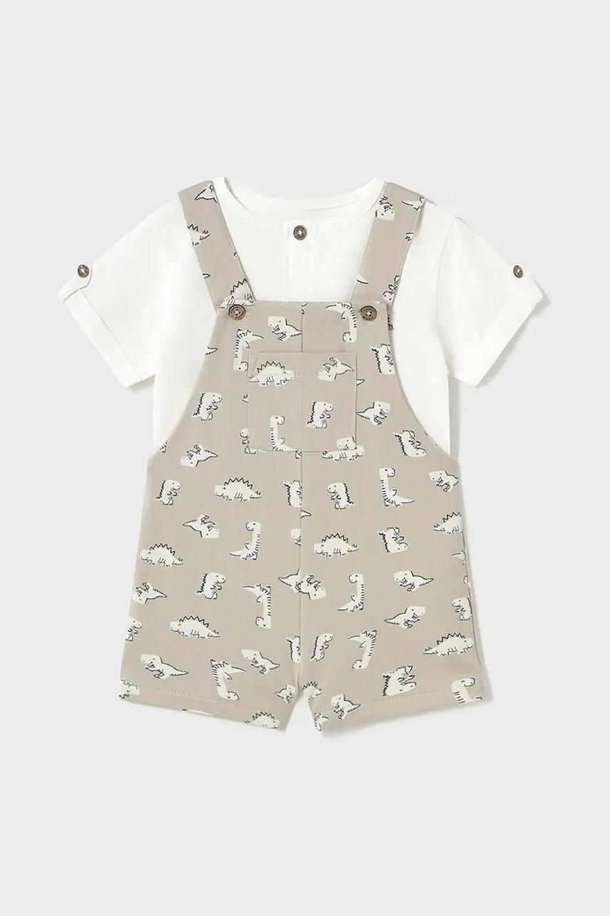 Detská bavlnená súprava Mayoral béžová farba, 1650