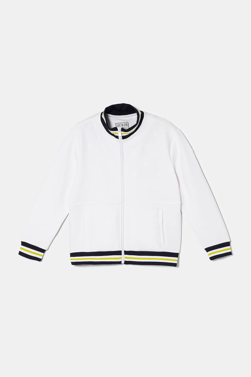 Detská mikina Guess biela farba, vzorovaná, L5RQ04 KAZQ2