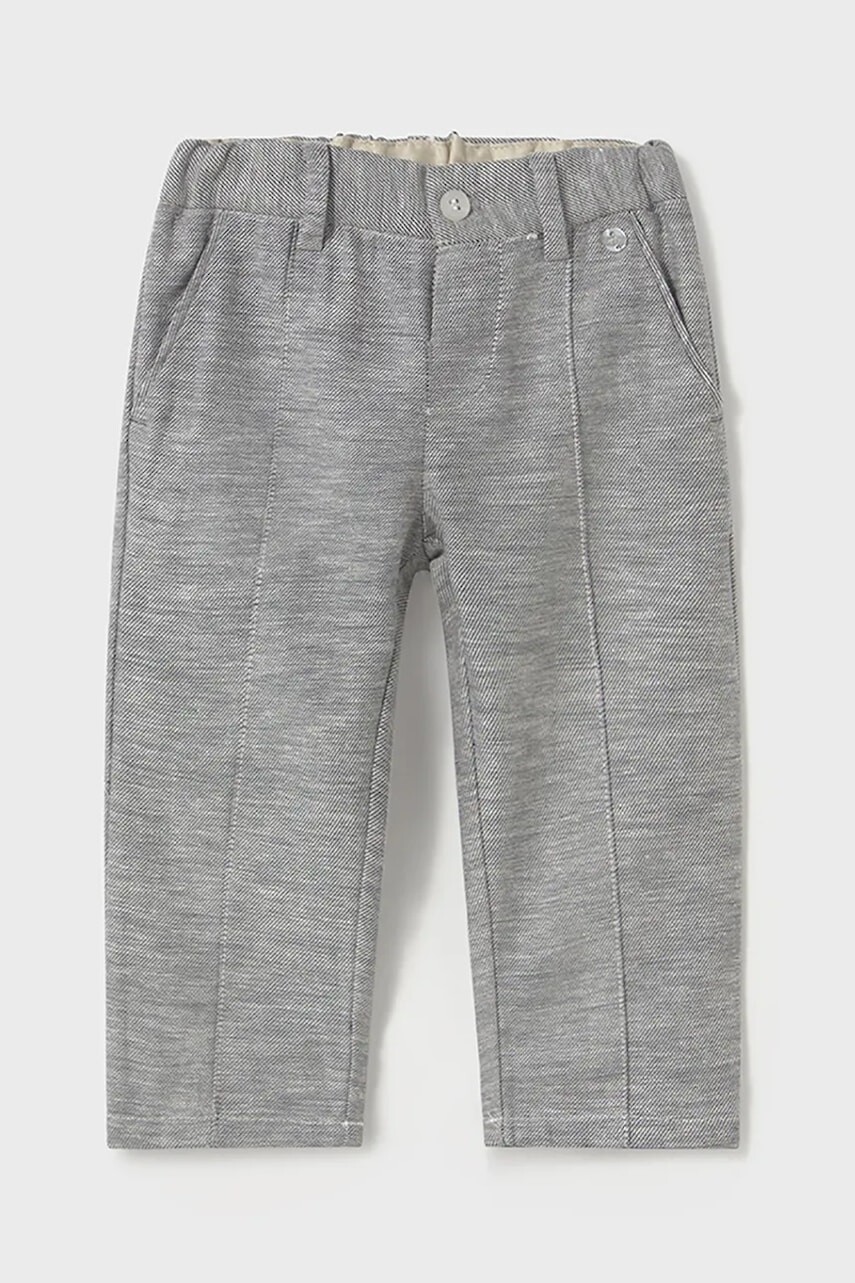Detské bavlnené nohavičky Mayoral šedá farba, jednofarebné, 1576