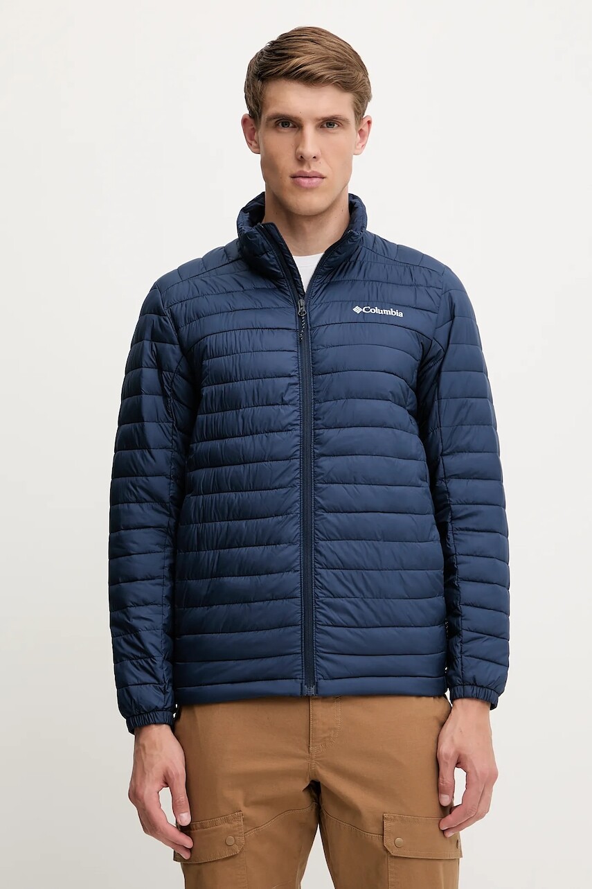 Športová bunda Columbia Silver Falls II tmavomodrá farba, 2098734