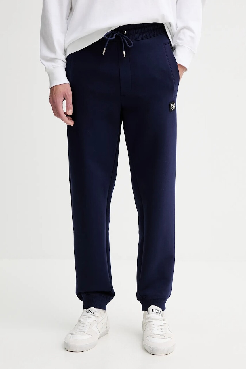 Tepláky HUGO hnedá farba, jednofarebné, 50533695