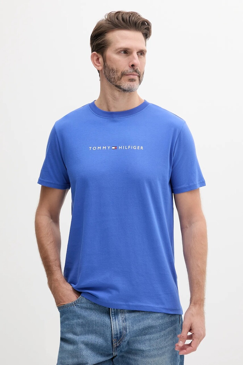 Bavlnené tričko Tommy Hilfiger pánske, s potlačou, UM0UM03525