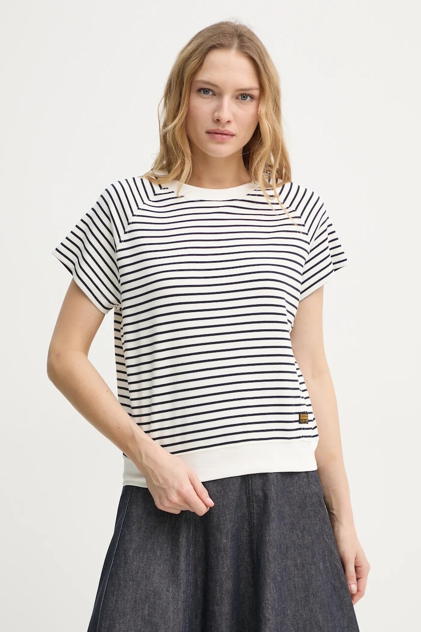 Bavlnené tričko G-Star dámske, béžová farba, D24512-D979