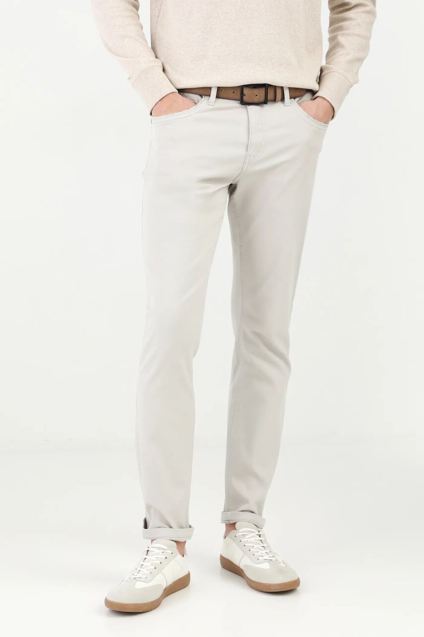 Nohavice Medicine šedá farba, priliehavé