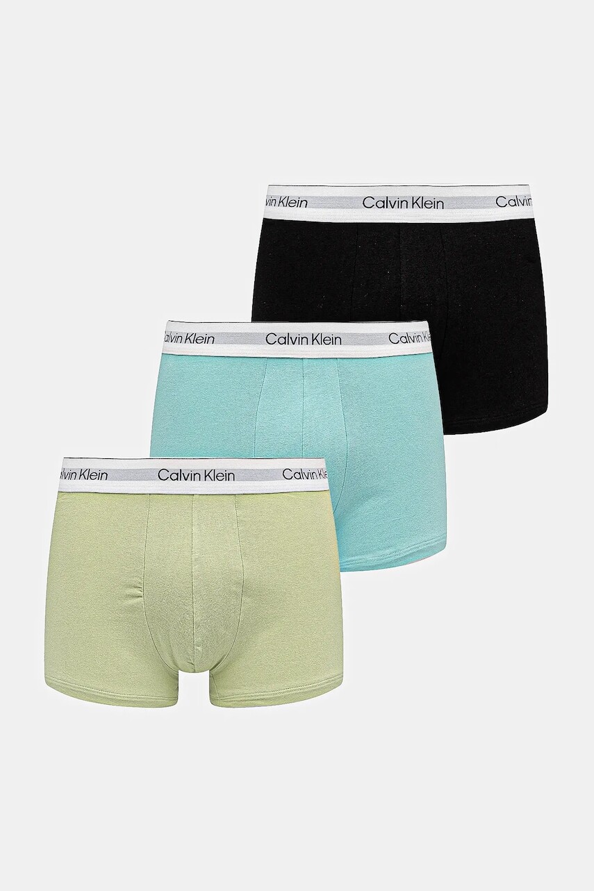 Boxerky Calvin Klein Underwear 3-pak pánske, zelená farba, LV00NB4392
