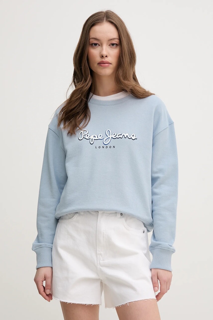 Bavlnená mikina Pepe Jeans MADDY dámska, s potlačou, PL581484