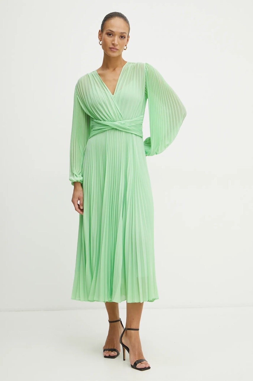 Šaty Twinset zelená farba, maxi, áčkový strih, 251TP2330