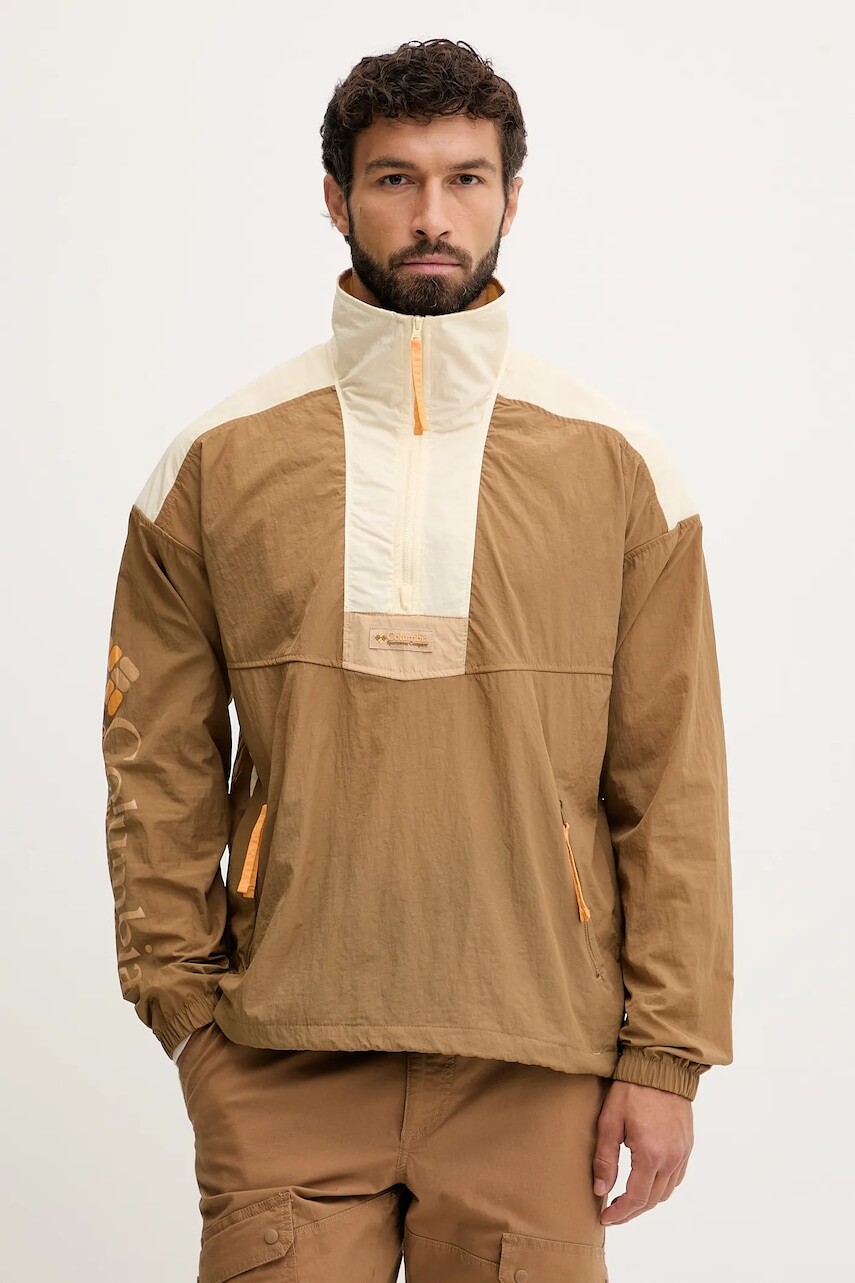 Vetrovka Columbia Riptide II Retro hnedá farba, 2121681