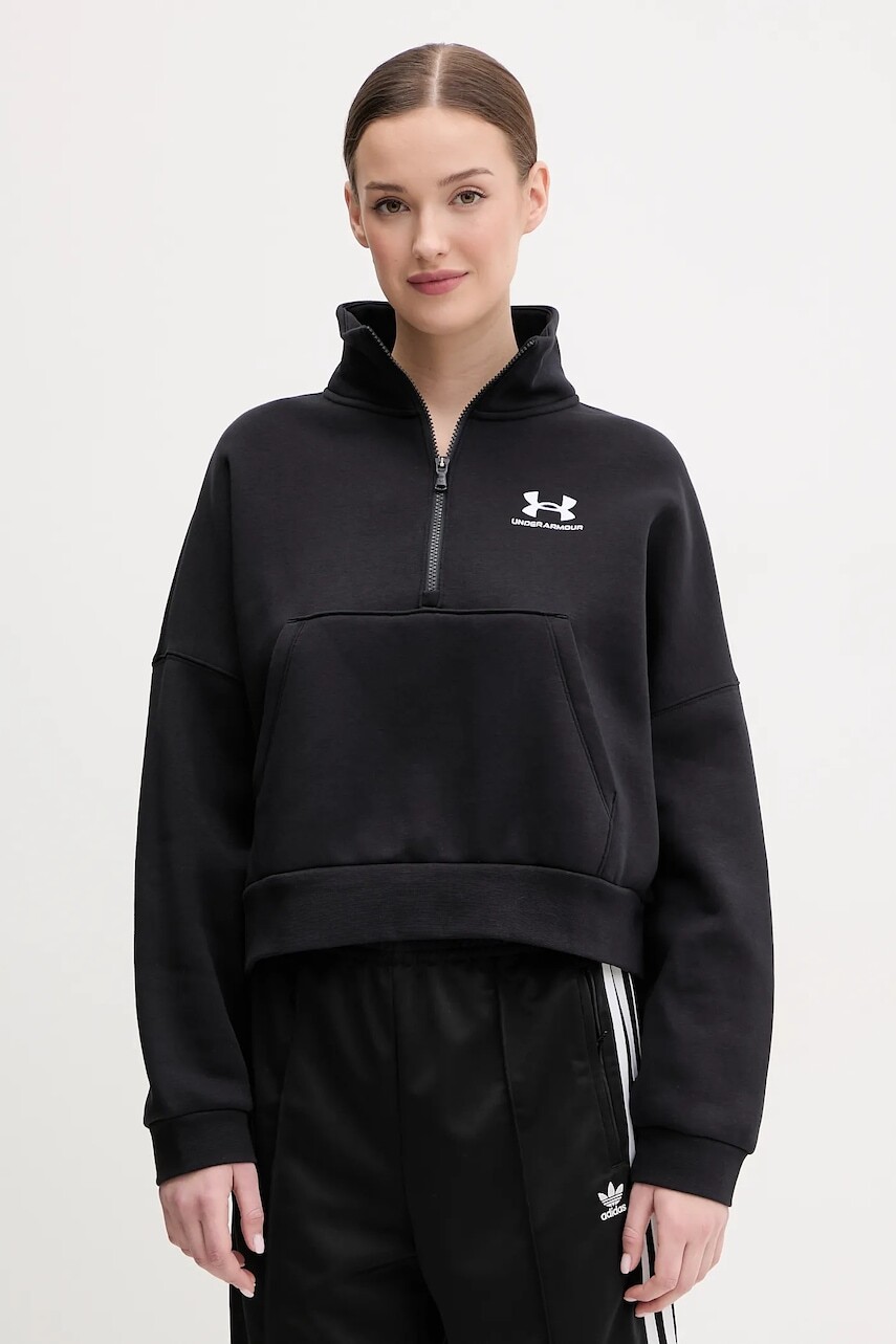 Mikina Under Armour dámska, čierna farba, melanžová, 1386460