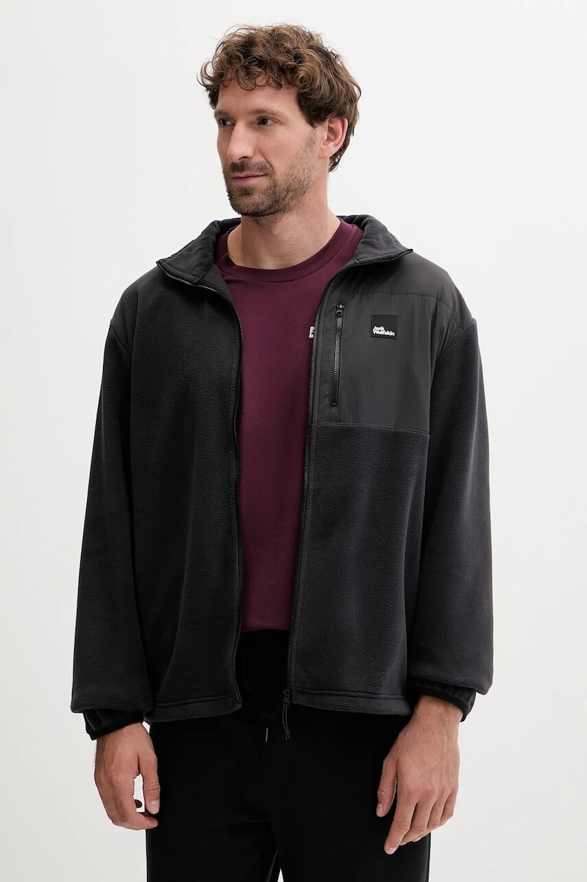 Mikina Jack Wolfskin Sumetro tmavomodrá farba, jednofarebná, A64108