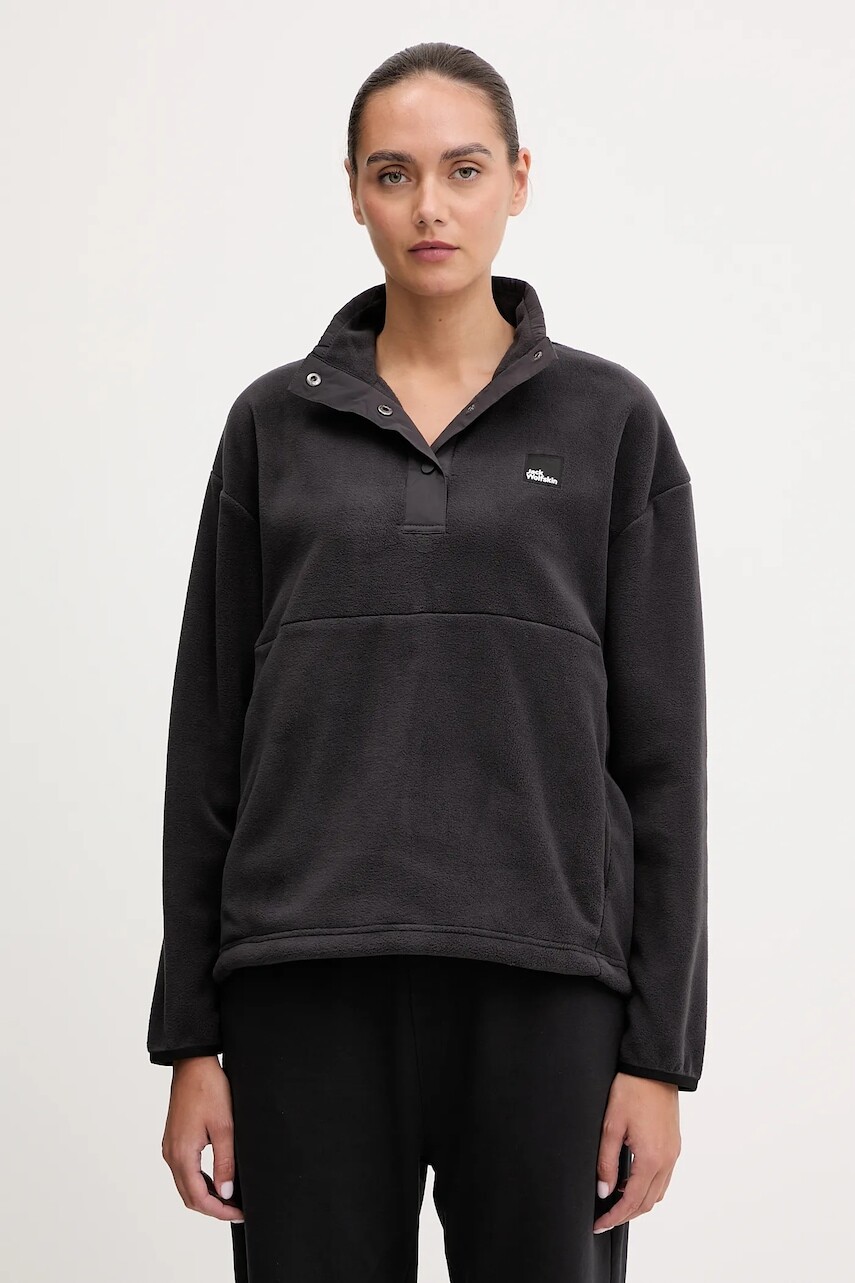 Fleecová mikina Jack Wolfskin Sumetro béžová farba, jednofarebná, A64110