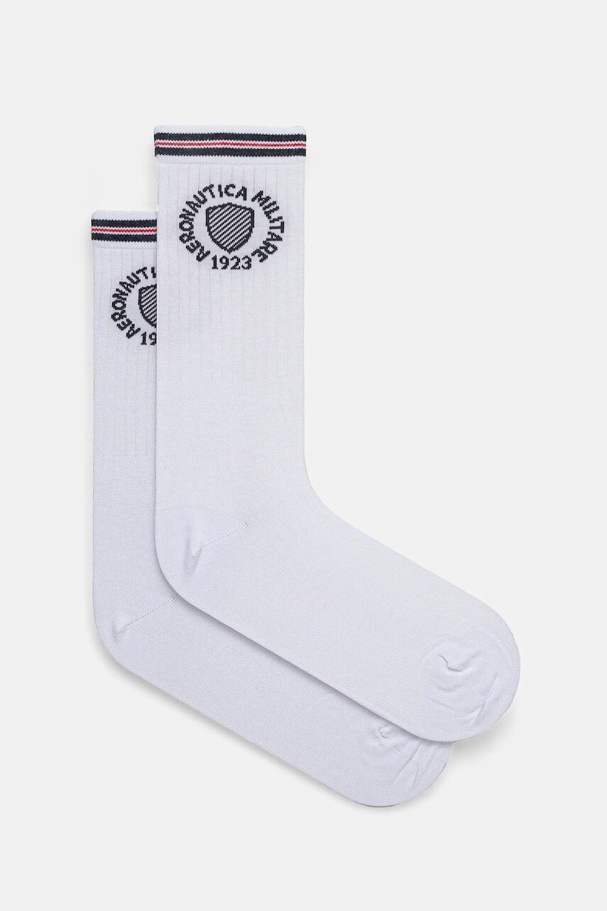 Ponožky Aeronautica Militare pánske, biela farba, CZ015DL561