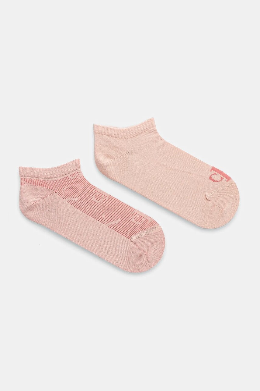 Ponožky Calvin Klein Jeans 2-pak dámske, ružová farba, 701232667