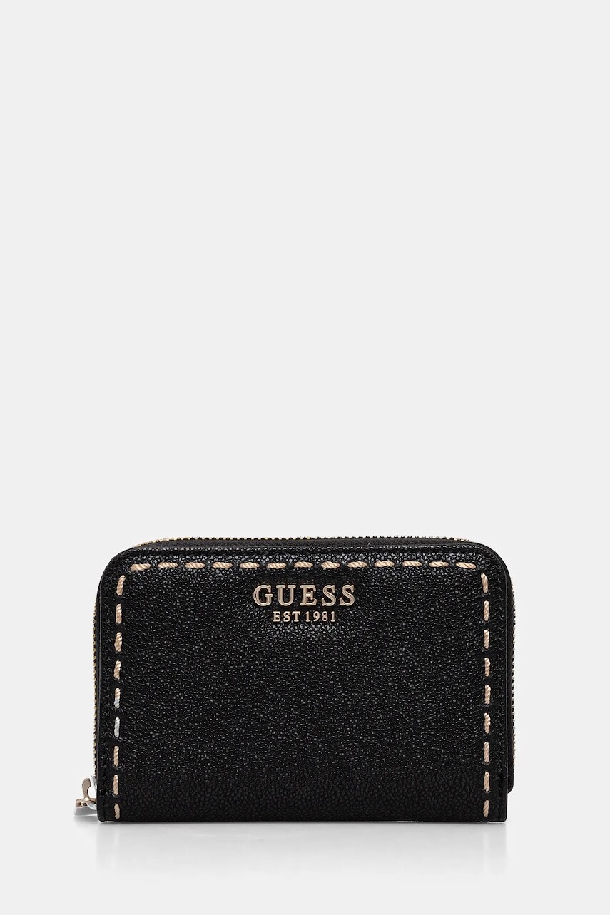 Peňaženka Guess NASTRA dámska, čierna farba, SWBG96 37140