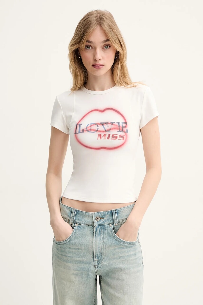 Tričko Miss Sixty dámske, biela farba, 6S1SJ56800