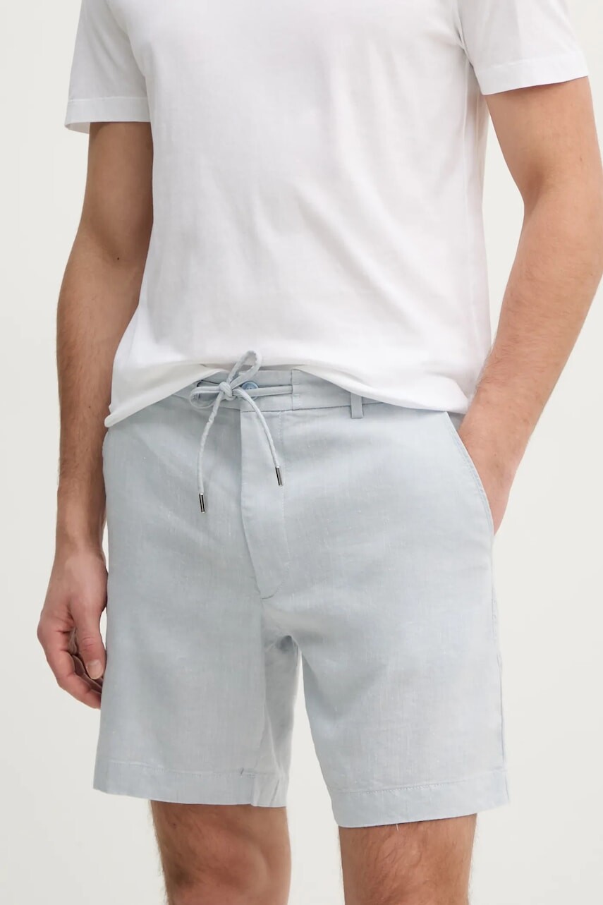 Ľanové šortky BOSS pánske, 50538016