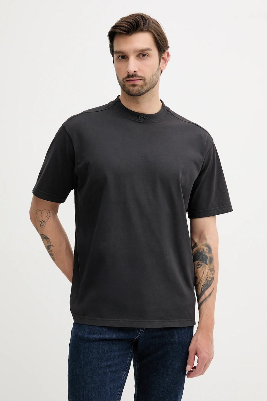 Bavlnené tričko BOSS Orange pánske, jednofarebná, 50521805