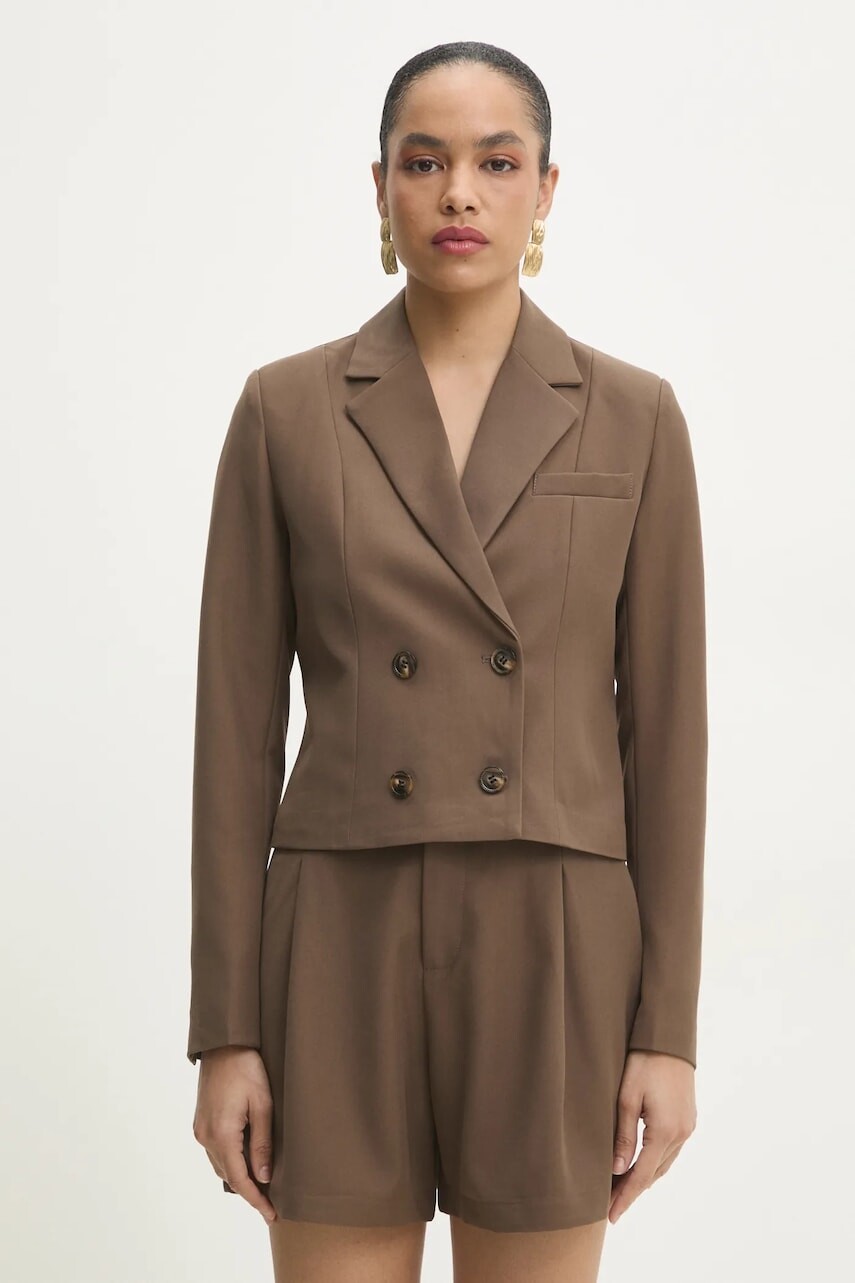 Sako Answear.LAB hnedá farba, dvojradové, jednofarebné