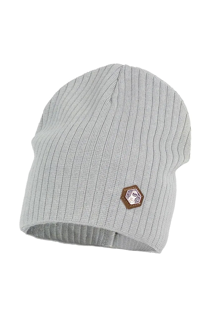 Detská bavlnená čiapka Jamiks SALVO šedá farba biela, z tenkej pleteniny, bavlnená, JWH049