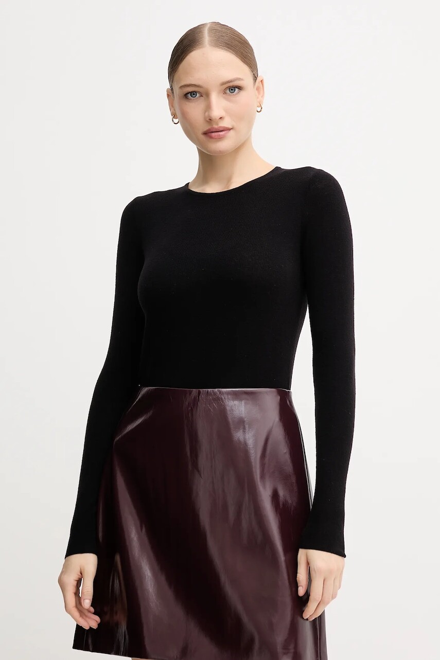 Vlnený sveter Mos Mosh hnedá farba, ľahký, 168080