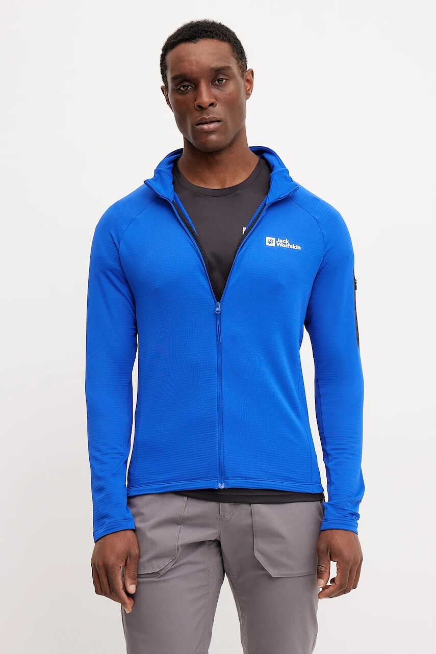 Športová mikina Jack Wolfskin Prelight fialová farba, jednofarebná, A63789