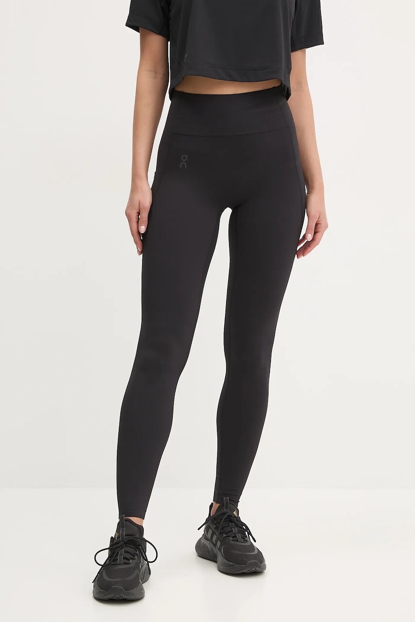 Tréningové legíny On Studio čierna farba, jednofarebné, 1WF10580553
