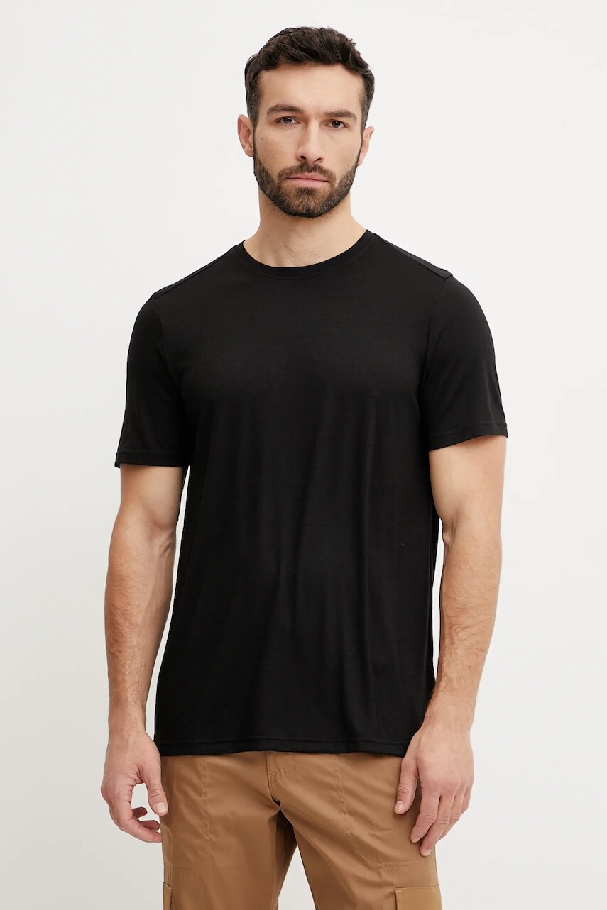 Športové tričko Smartwool čierna farba, jednofarebný, SW002748