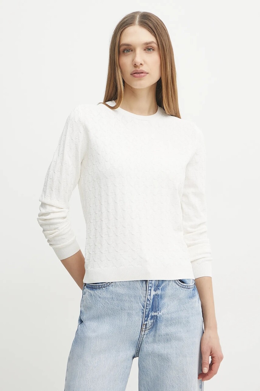 Sveter Armani Exchange dámsky, béžová farba, tenký, XW000910 AF10352