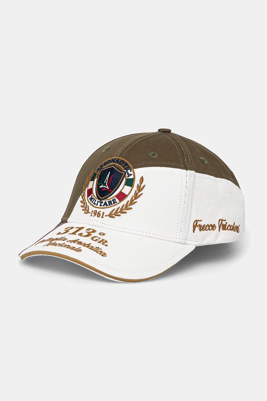 Bavlnená šiltovka Aeronautica Militare béžová farba, s nášivkou, HA1210CT3299