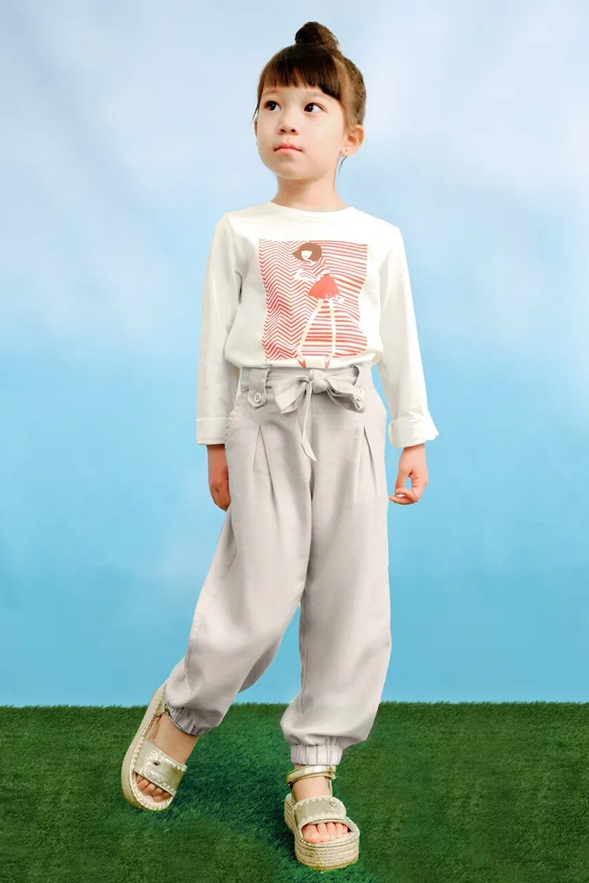 Detské nohavice Mayoral béžová farba, jednofarebné, 3556