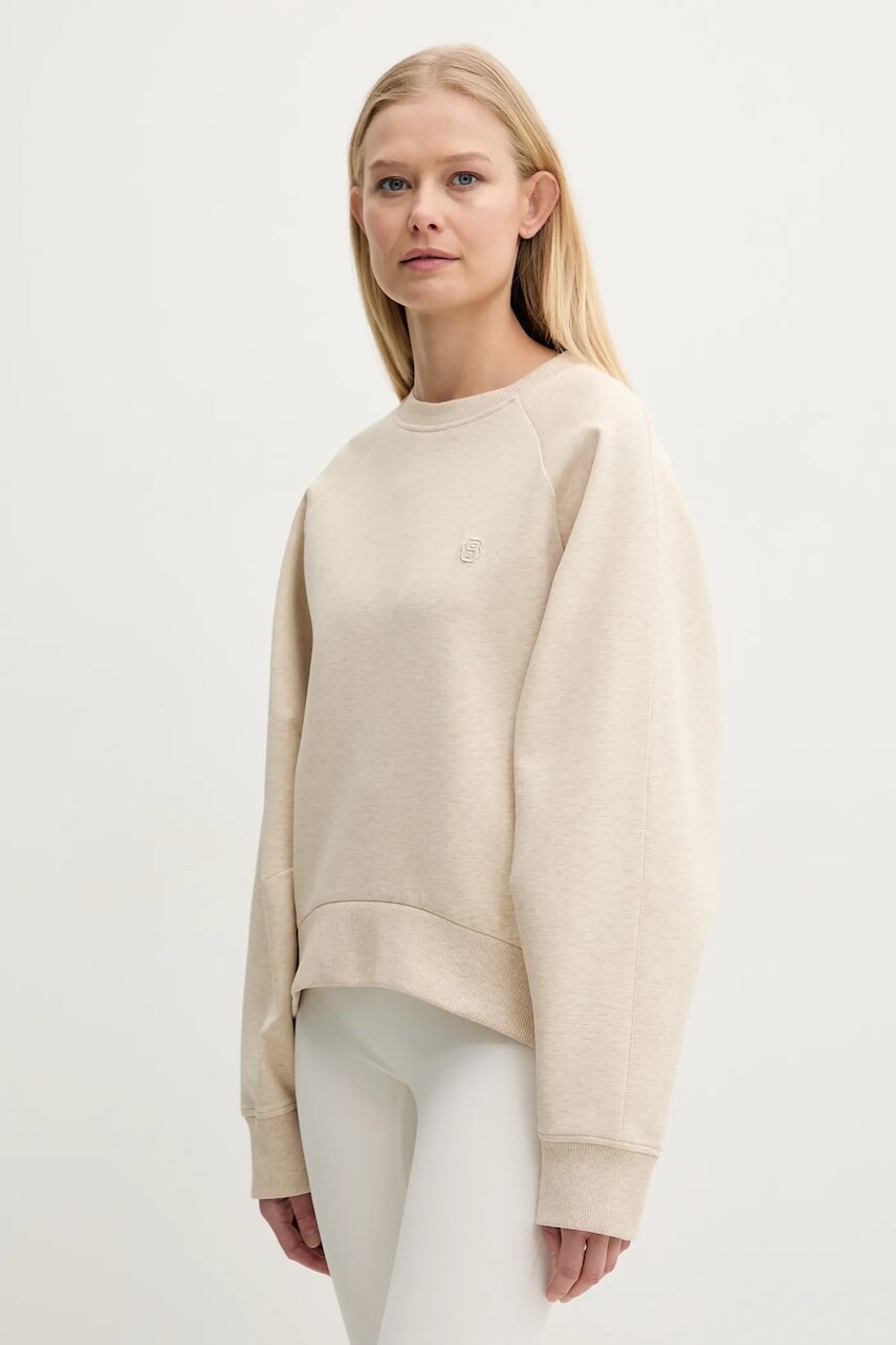 Mikina BOSS dámska, béžová farba, melanžová, 50537492