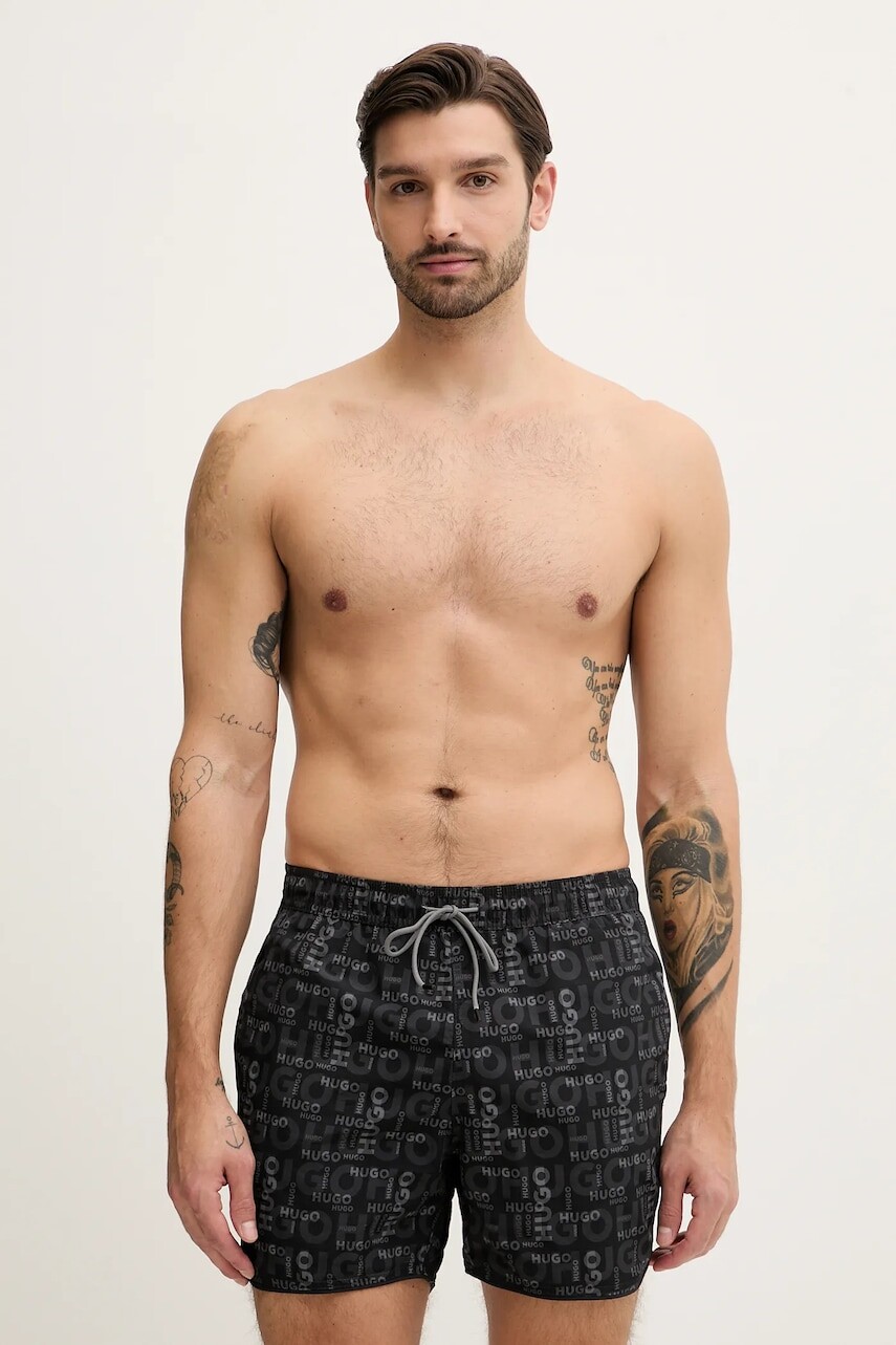 Plavkové šortky HUGO modrá farba, 50533795