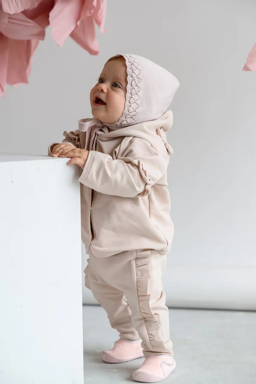 Detská čiapka Jamiks ZURI ružová farba biela, z tenkej pleteniny, JWH026