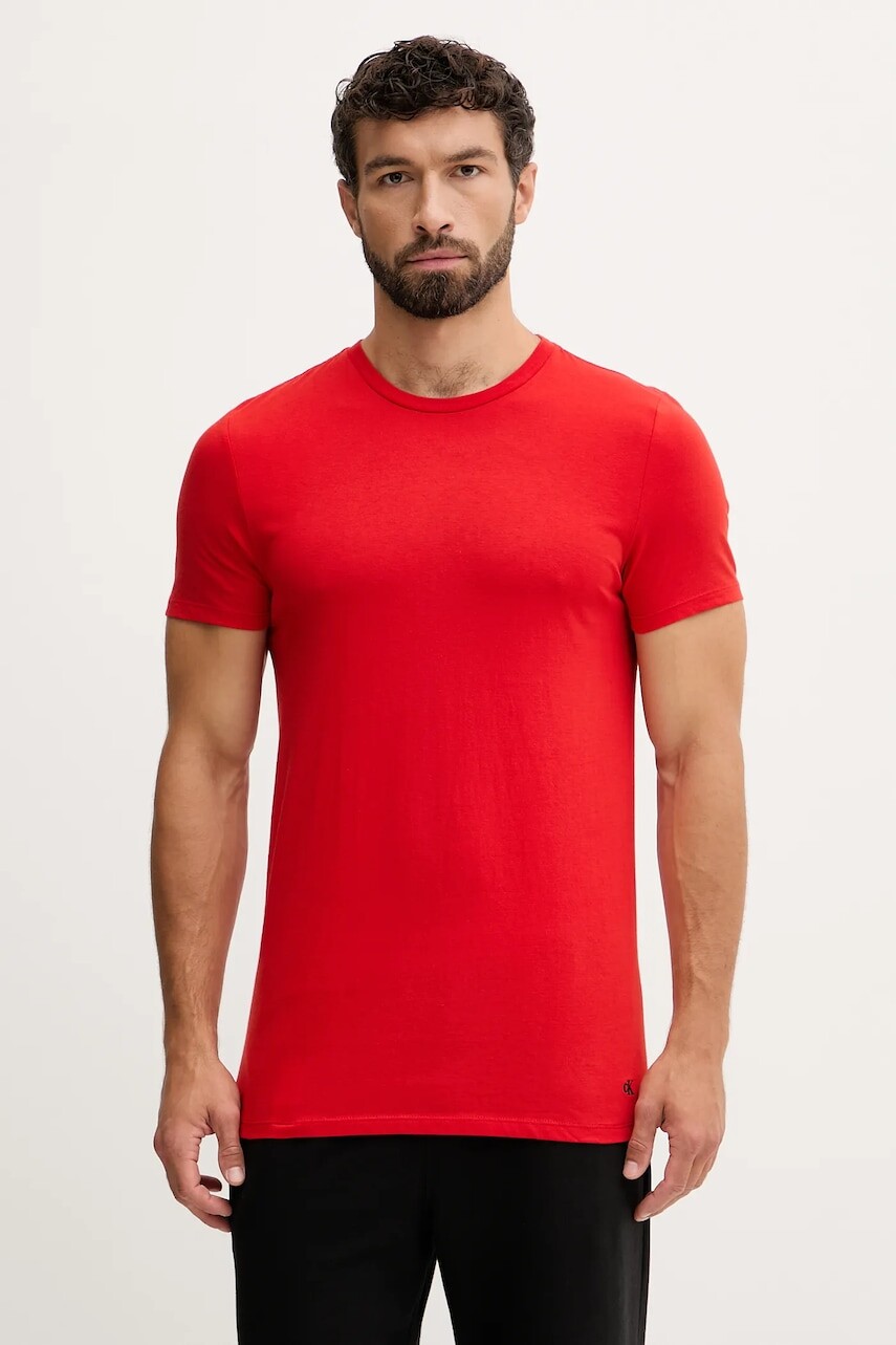 Bavlnené elegantné tričko Calvin Klein Underwear 3-pak šedá farba, jednofarebné, LV00NB4051