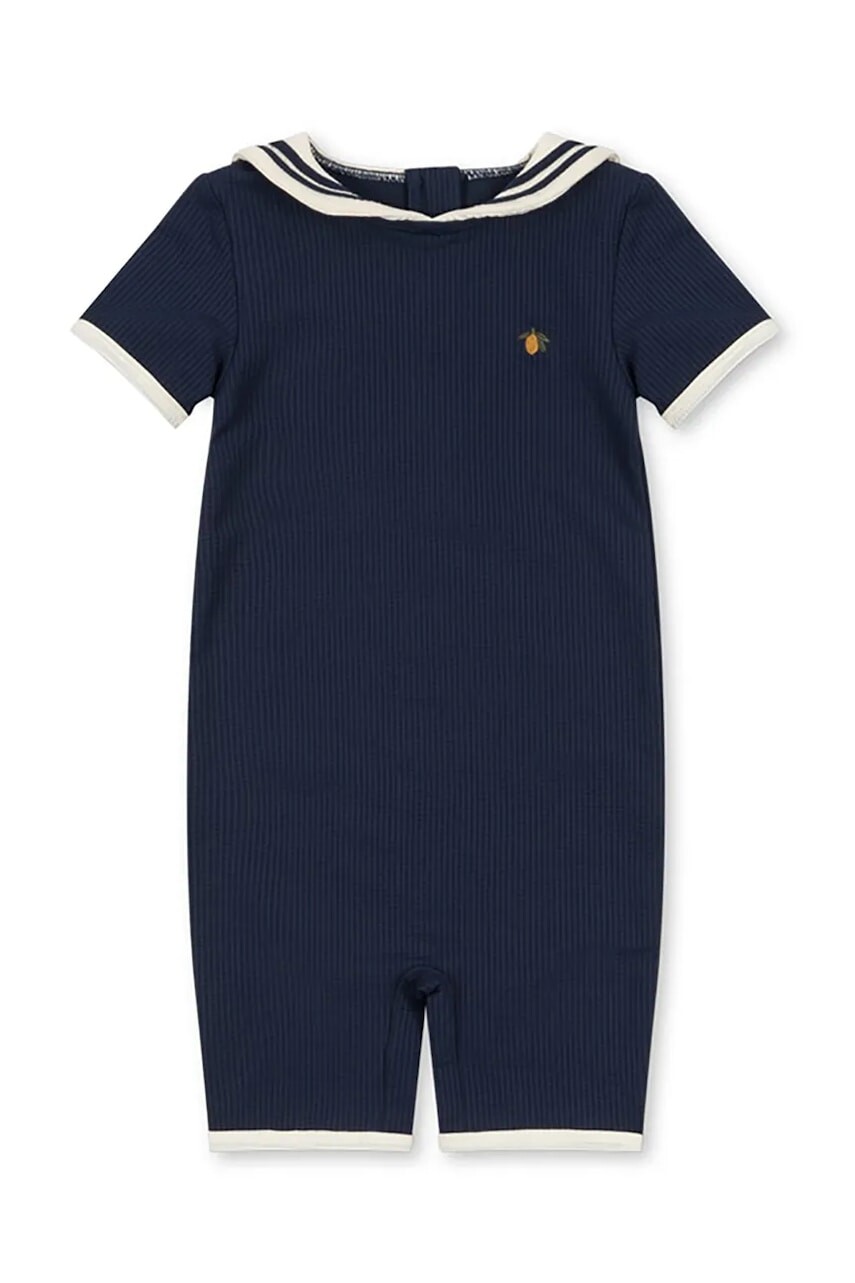 Detská plavky Konges Sløjd SAILOR ONESIE tmavomodrá farba, KS102633