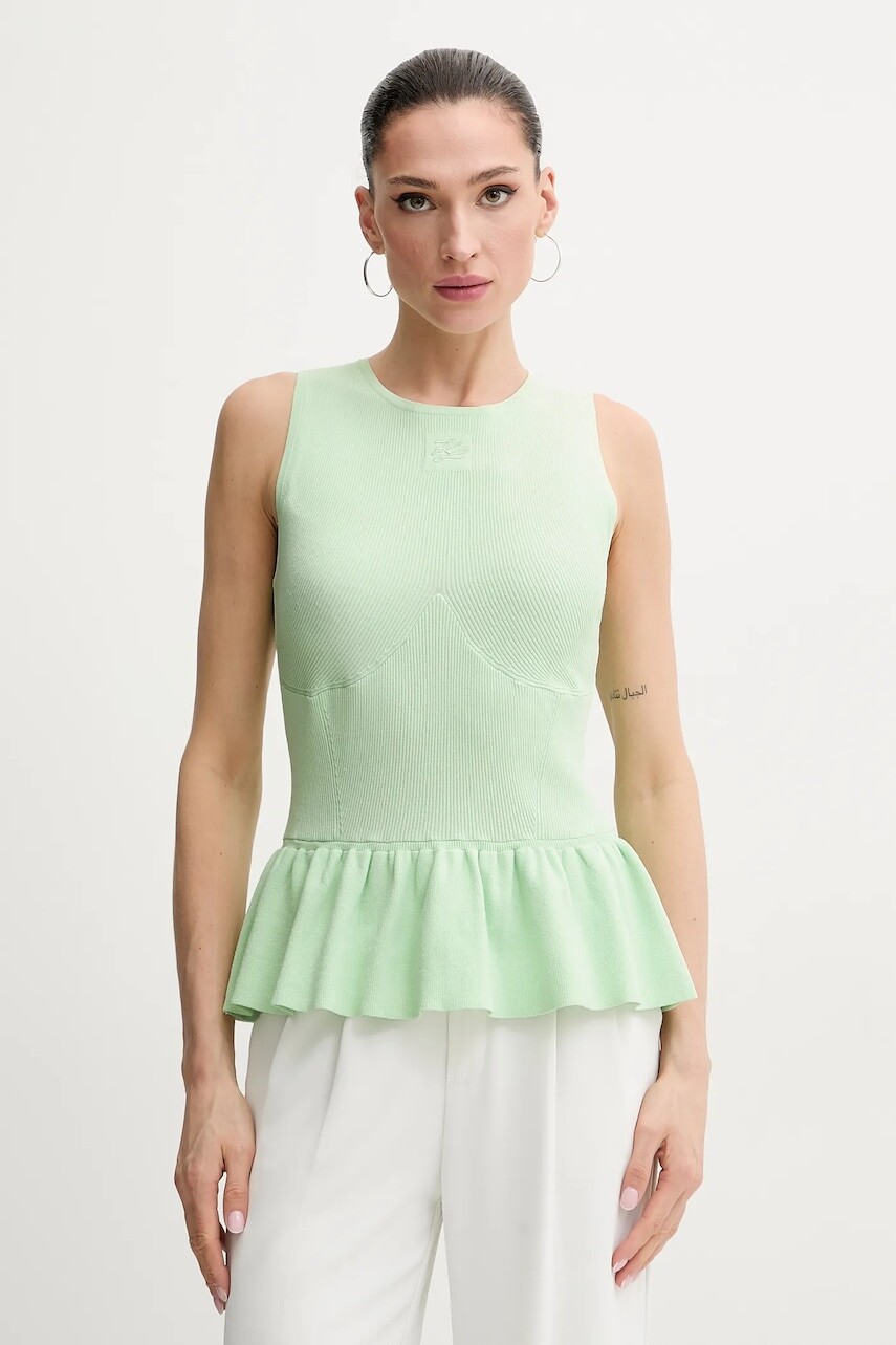 Top Karl Lagerfeld zelená farba, A2W18014