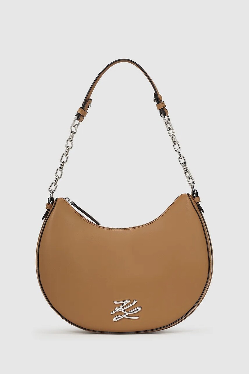 Kožená kabelka Karl Lagerfeld K/AUTOGRAPH čierna farba, A2W30019