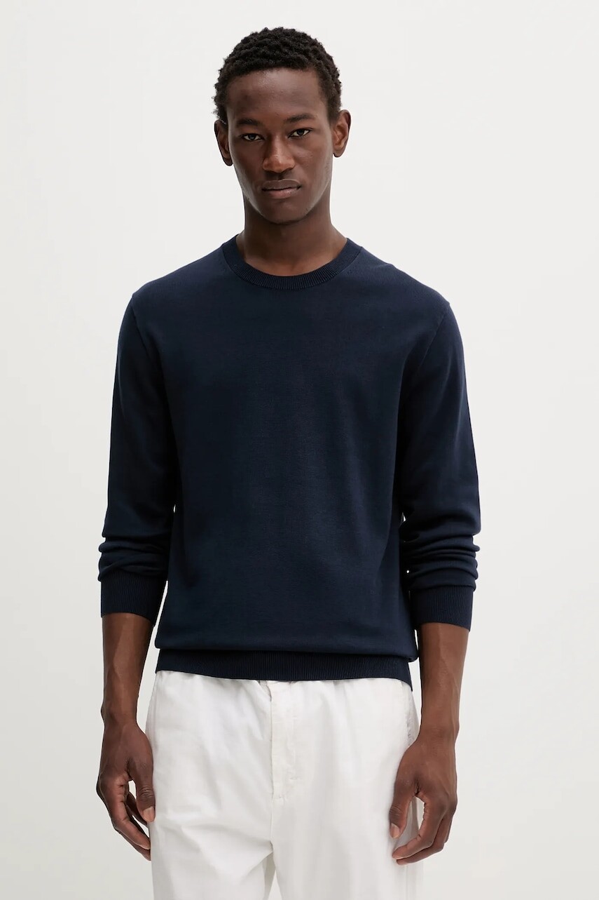 Bavlnený sveter Calvin Klein biela farba, ľahké, LV040BM343