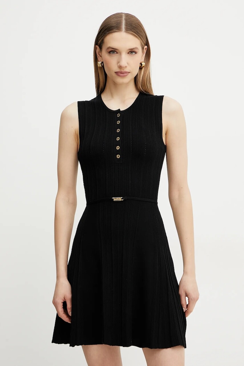 Šaty Marciano by Guess GIADA čierna farba, midi, áčkový strih, 5GGK26 5874Z