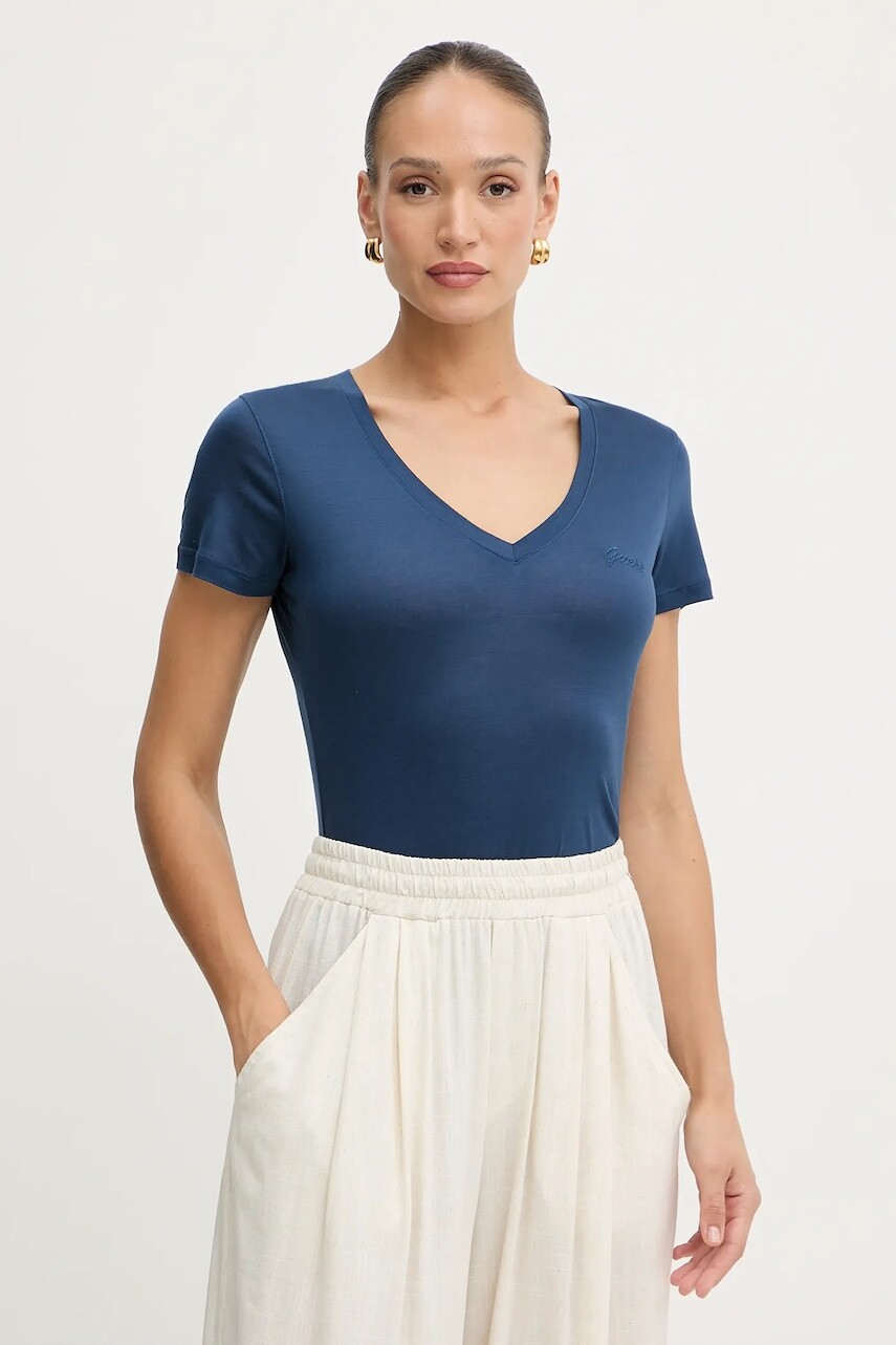 Tričko Guess dámske, biela farba, W5GP31 KCSX2