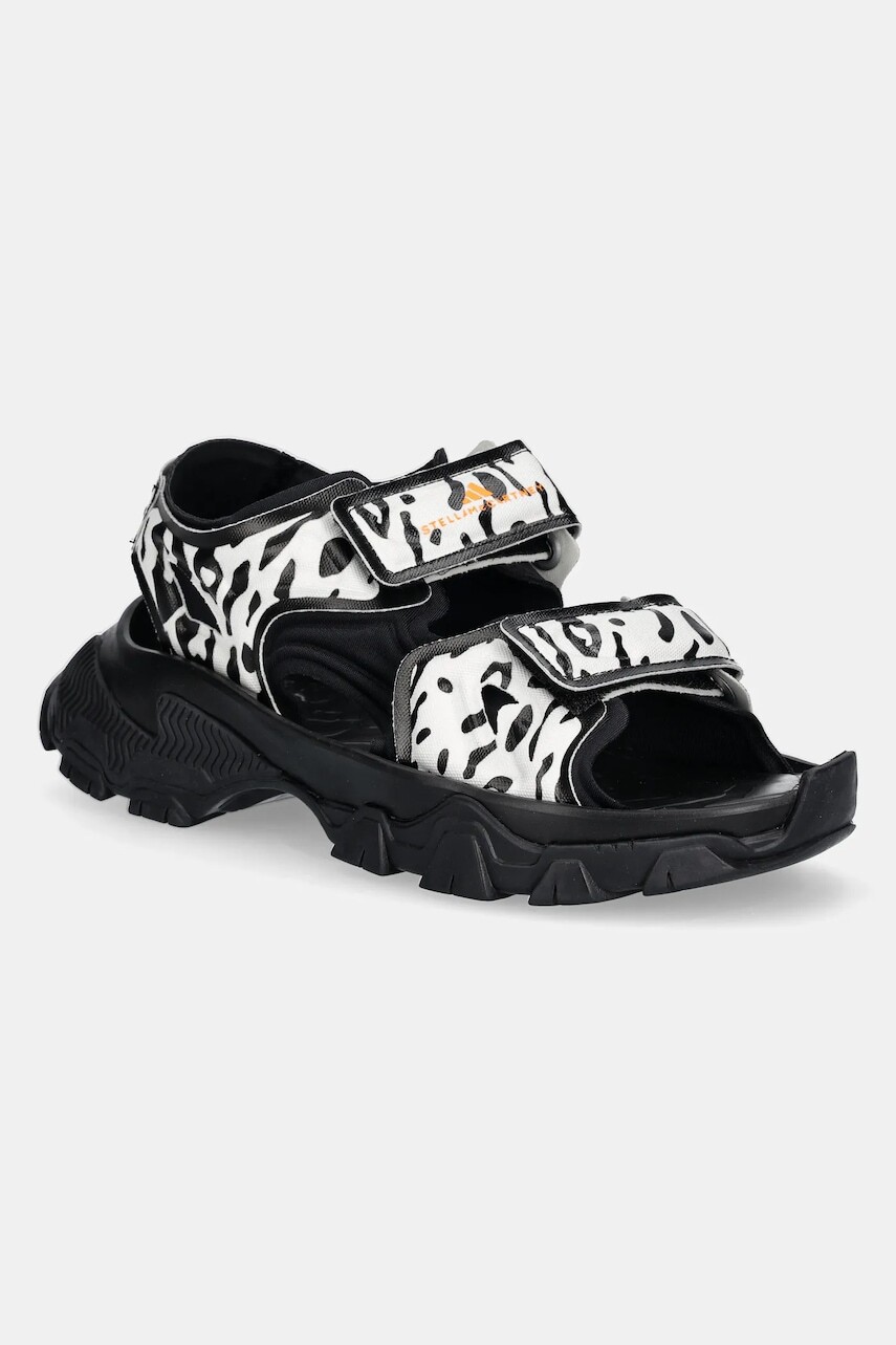 Sandále adidas by Stella McCartney Hika Sandal Canvas AOP dámske, čierna farba, IF1797