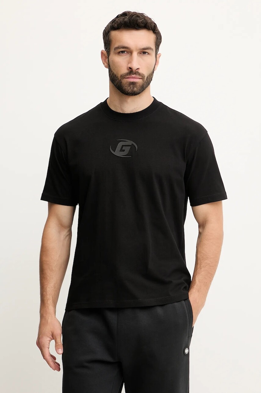Bavlnené tričko Guess pánske, čierna farba, s potlačou, Z5GI00 I3Z14