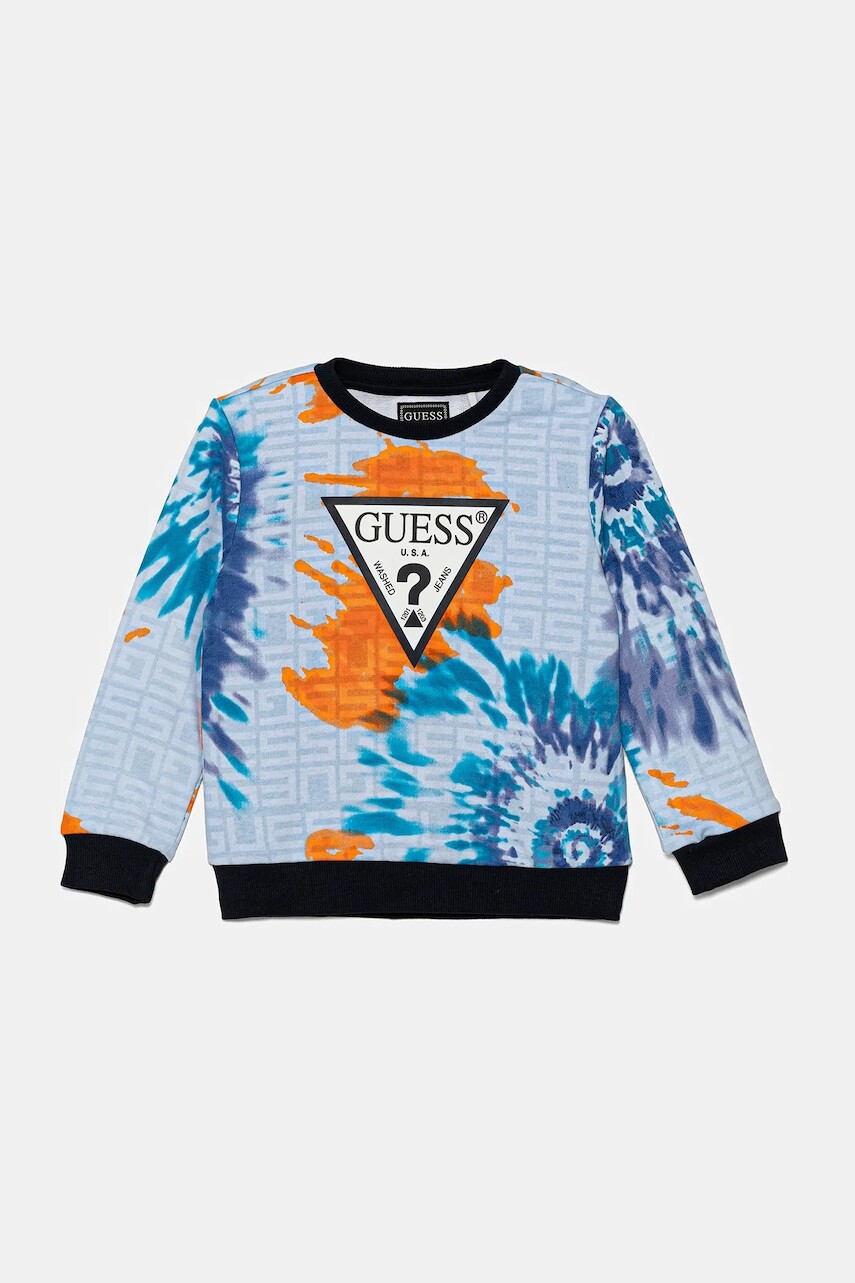 Detská bavlnená mikina Guess vzorovaná, N5GQ00 KA6R4