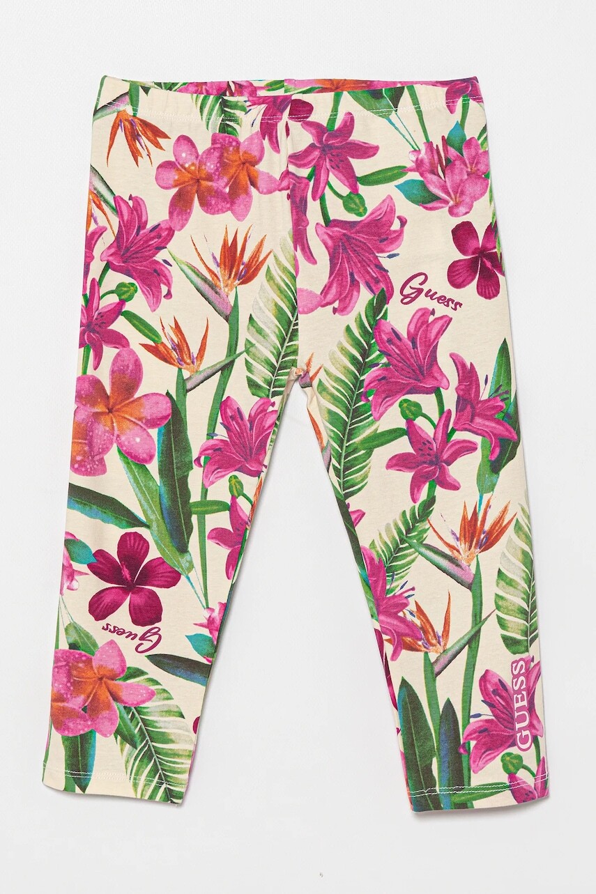 Detské legíny Guess ružová farba, vzorované, K5GB00 J1314